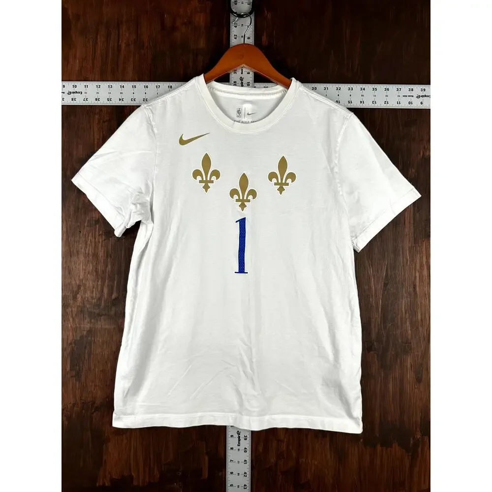 Nike Zion Williams NBA New Orleans Pelicans Jersey Shirt Sticker White Men Large